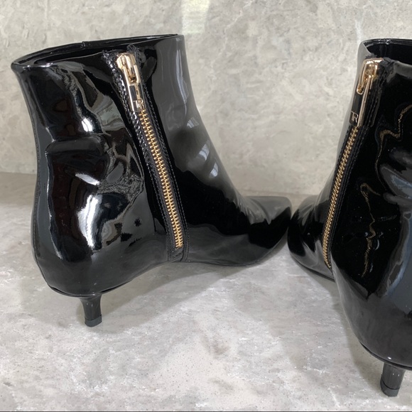 Black Patent Leather Booties - Picture 4 of 11